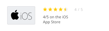 4/5 on the iOS App Store