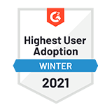 Highest User Adoption Winter 2021 award