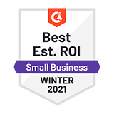 Best Est. ROI Small Business Winter 2021 award