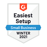 Easiest Setup Small Bsuiness Winter 2021 award